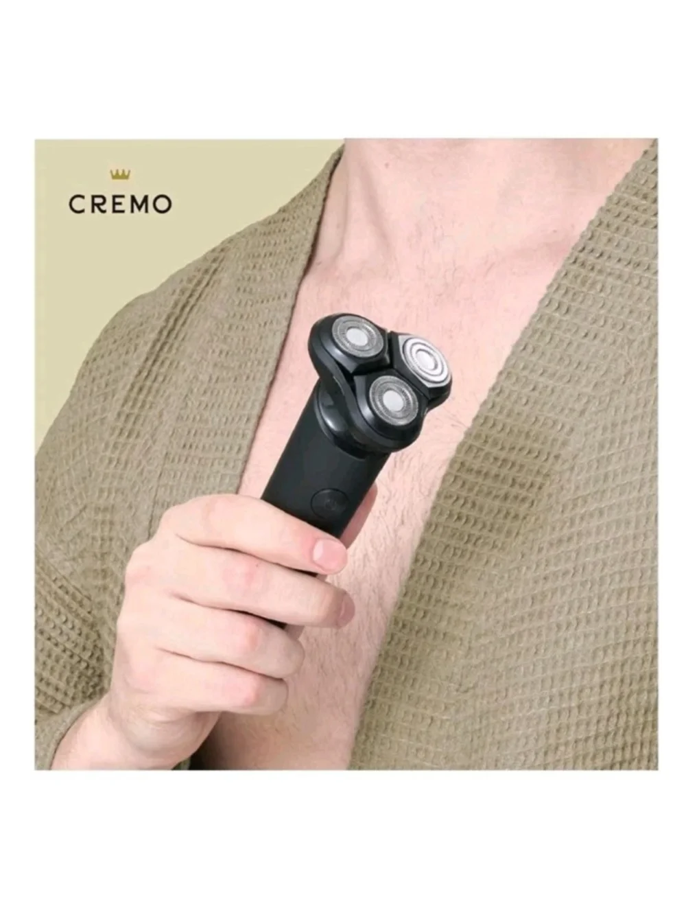 Cremo Rotary Shaver for Men, Cordless Foil Shaver with Multi-Foil Floating Head,